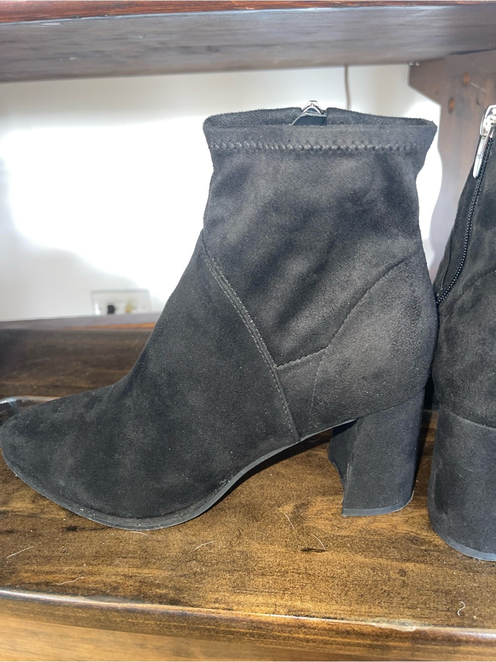 Marc Fisher Women's Black Suede Heel Ankle Boots